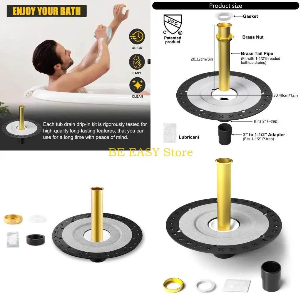 

E28F Стабильный отдельностоящий слив для ванны с комплексными компонентами, простая установка. Отдельностоящий слив для ванны,