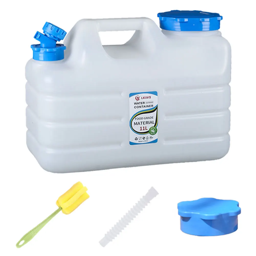 Conteneur de stockage d'eau 11L avec robinet, réservoir d'eau Portable, seau d'eau potable de grande capacité pour véhicule, voiture, Camping