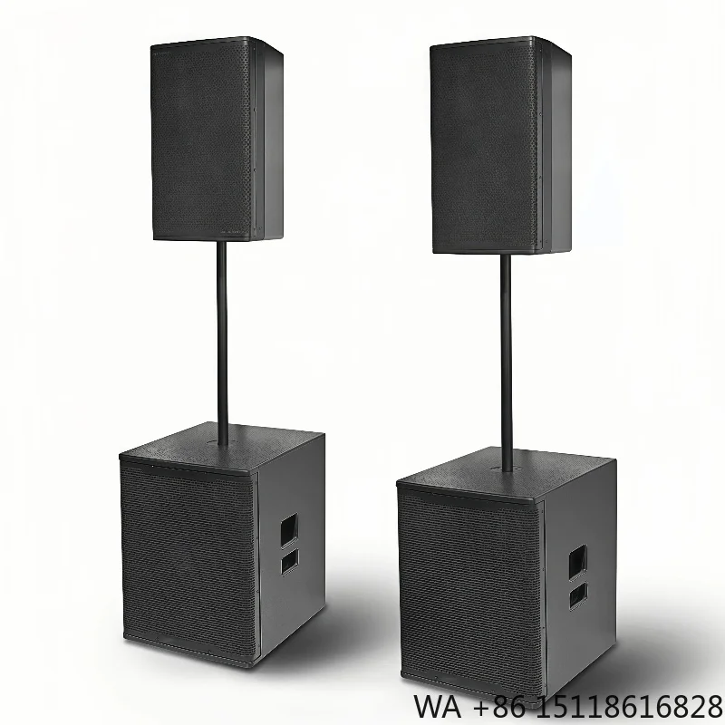 Active Speaker 12 Inch Bar Sound System 15 Inch Subwoofer Professional KTV Set with DSP Amplifier No Warranty