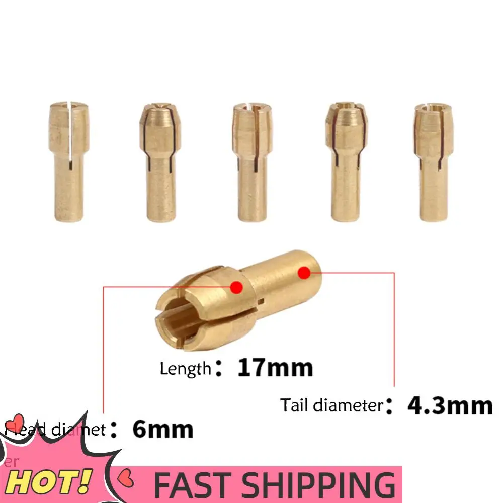 

Practical Drill Brass Collet Rotary Tool Drill Chucks Adapter Accessories Micro Brass Collet for Twist Drill Motor Shaft Grinder