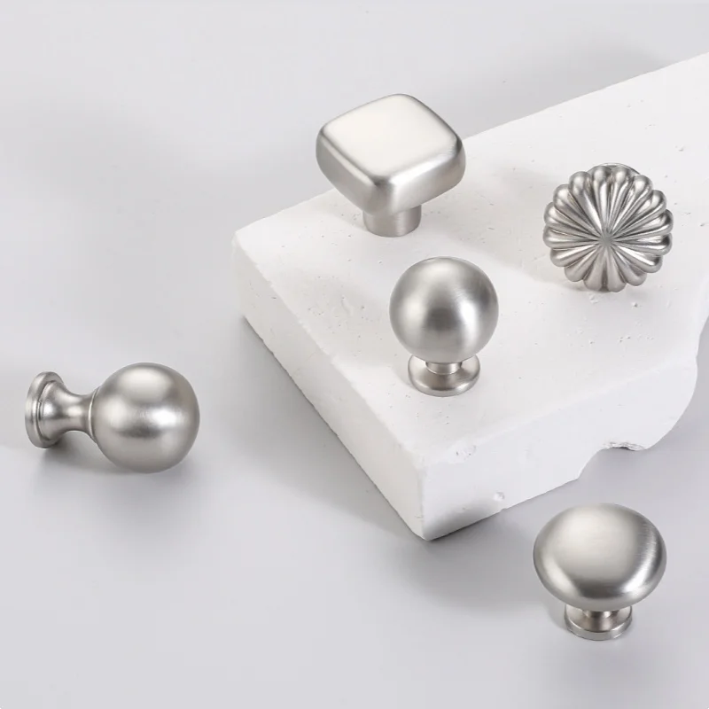 Nickel Brushed Cupboard Door Knobs Kitchen Accessories Drawer Knobs Cabinet Storage Pull Wardrobe Closet Pulls Furniture Knobs