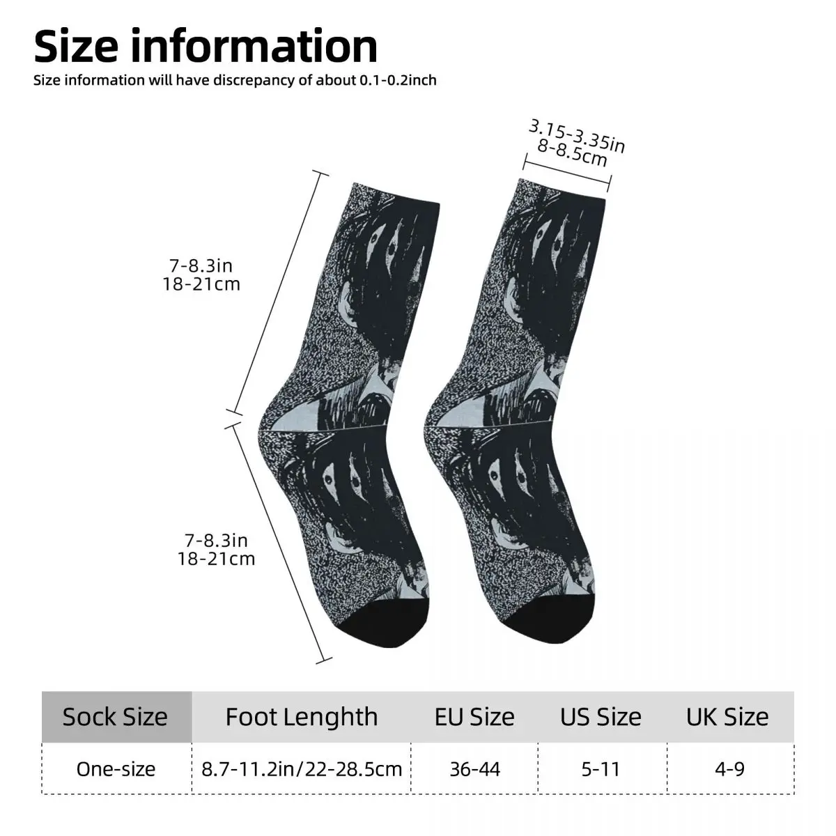 Medias Omori para hombre, calcetines de jugador de terror, calcetines informales medianos suaves, calcetines gráficos antideslizantes para escalada en invierno, regalo