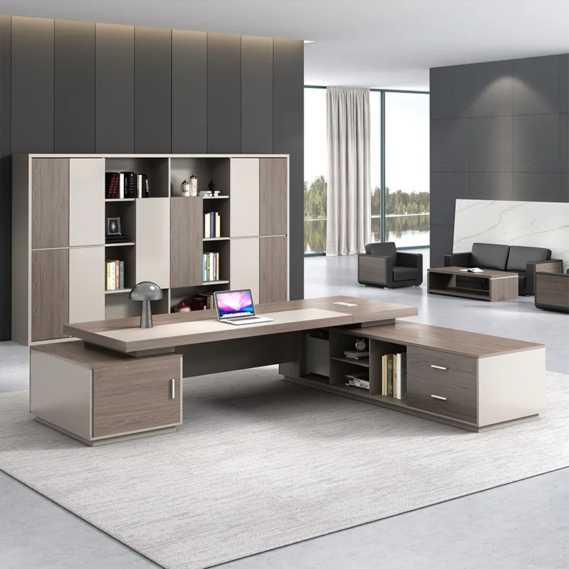 Boss office desk and chair combination simple modern atmosphere large desk computer desk