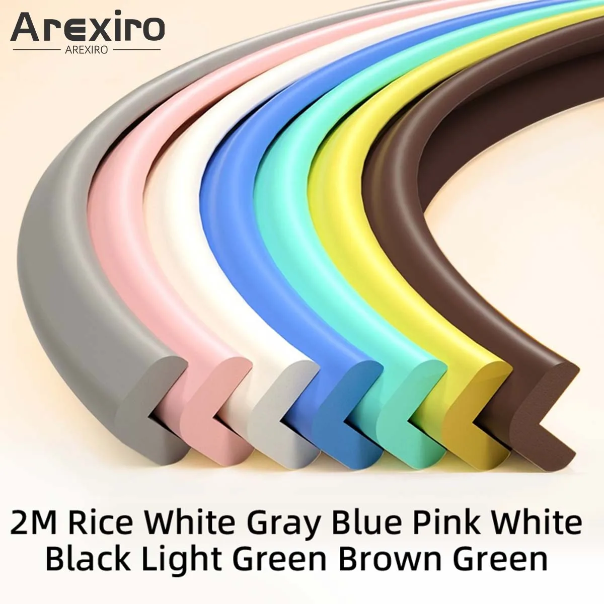 2M Self Adhesive Baby Safety Bumper Strip, Foam Table Edge Corner Protector for Kids Furniture Anti Collision Guard
