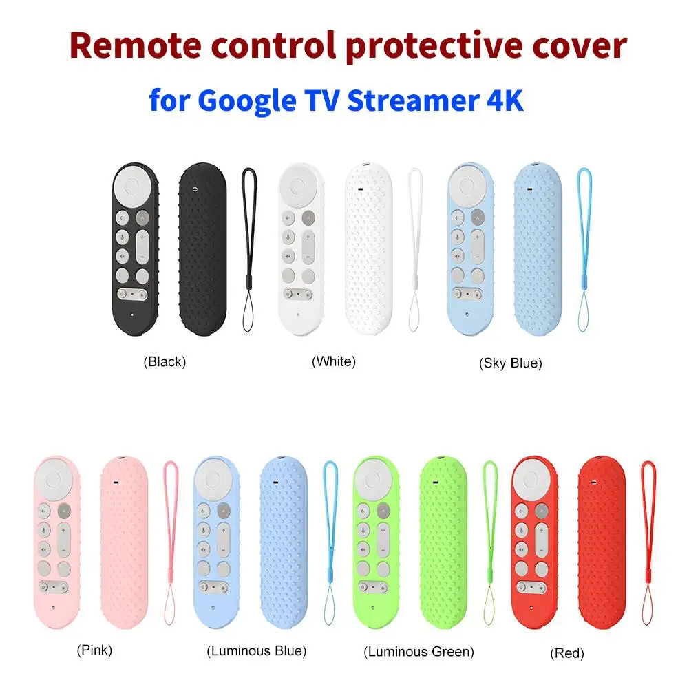 For Google TV Streamer 4K Voice Remote Silicone Remote Case TV Remote Control Case Anti-Slipping Protection Cover Shell