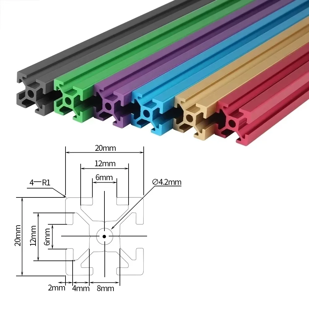 CNC 3D Printer Parts Voron 2.4 350mm 300 mm Aluminum Profile European Standard Anodized Linear Rail Aluminum Profile