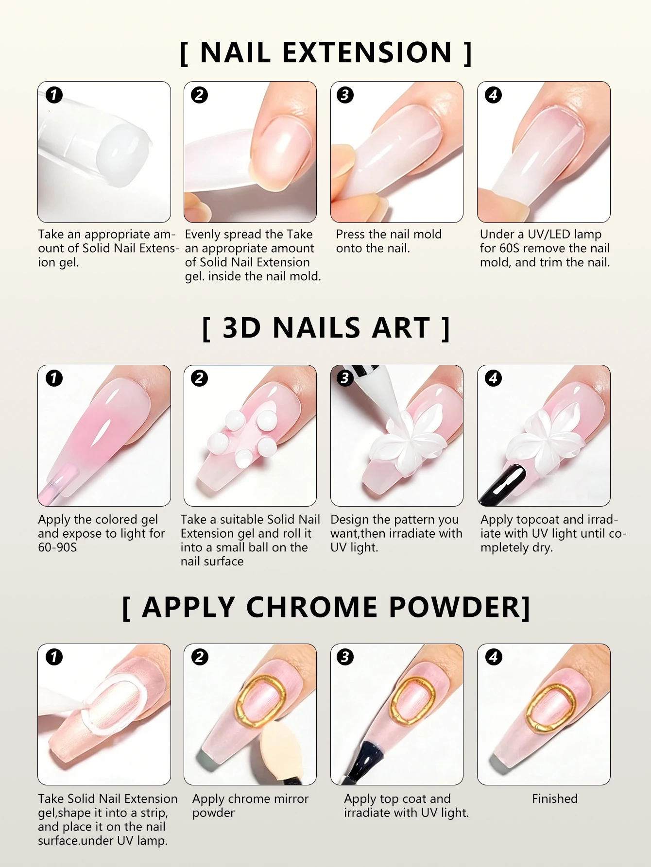 XEIJAYI 1 Stück 100g Weißes Weiches Nageltips-Gel für Künstliche Nägel UV-Gel Nagelverlängerung Funktionelles Design Maniküre-Werkzeuge – Detail 11