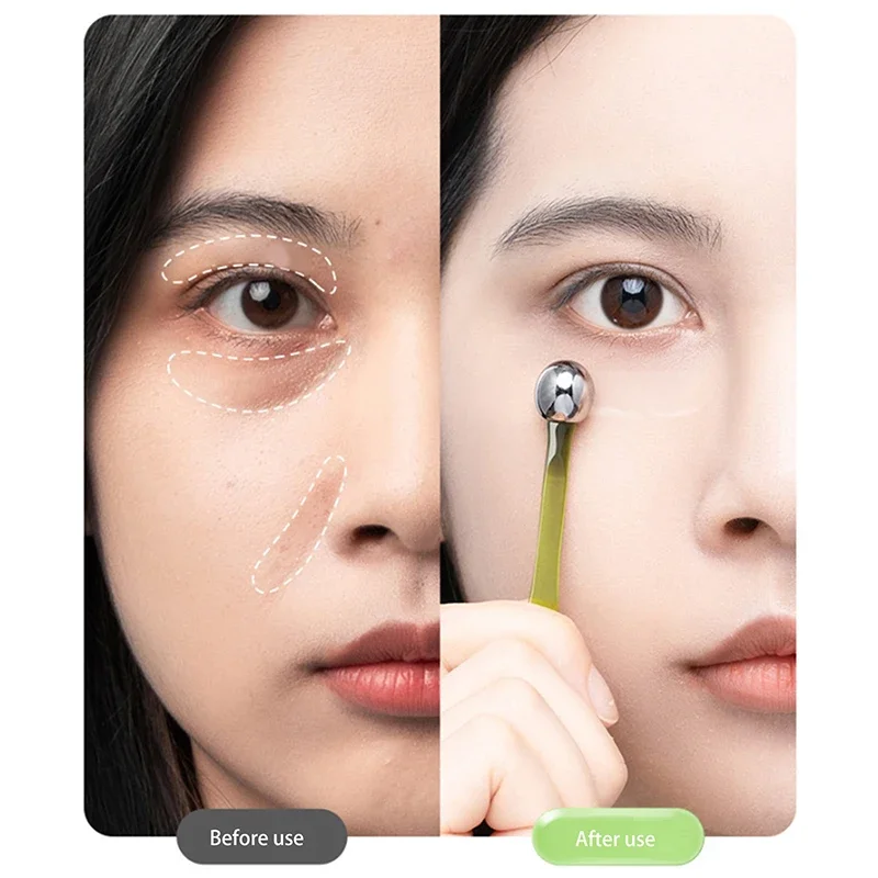 Dual-Ended Roller Massage Stick Augencreme Applikator Kosmetik Spatel Anti Falten Gesichts Löffel Legierung Gesicht Hautpflege Werkzeug