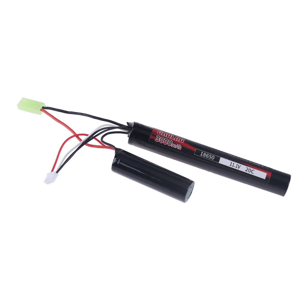 Bateria Mini Airsoft Gun, Bateria Lipo RC, Modelo AKKU, 11.1V, 3000mAh, 20C, 2 células
