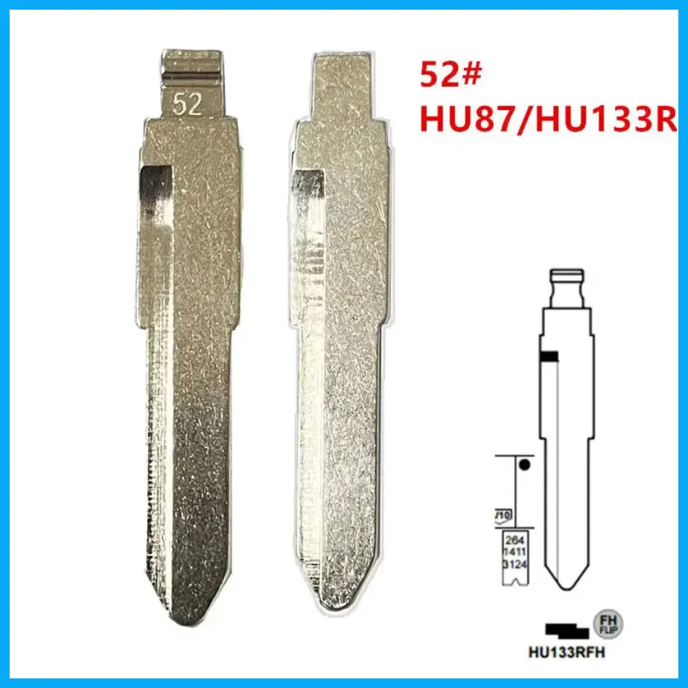 

10pcs 52# HU87 HU133R Metal Uncut Blank Flip Remote Key Blade For Suzuki Swift for keydiy KD xhorse VVDI JMD No. 52