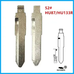 10pcs 52# HU87 HU133R Metal Uncut Blank Flip Remote Key Blade For Suzuki Swift for keydiy KD xhorse VVDI JMD No. 52