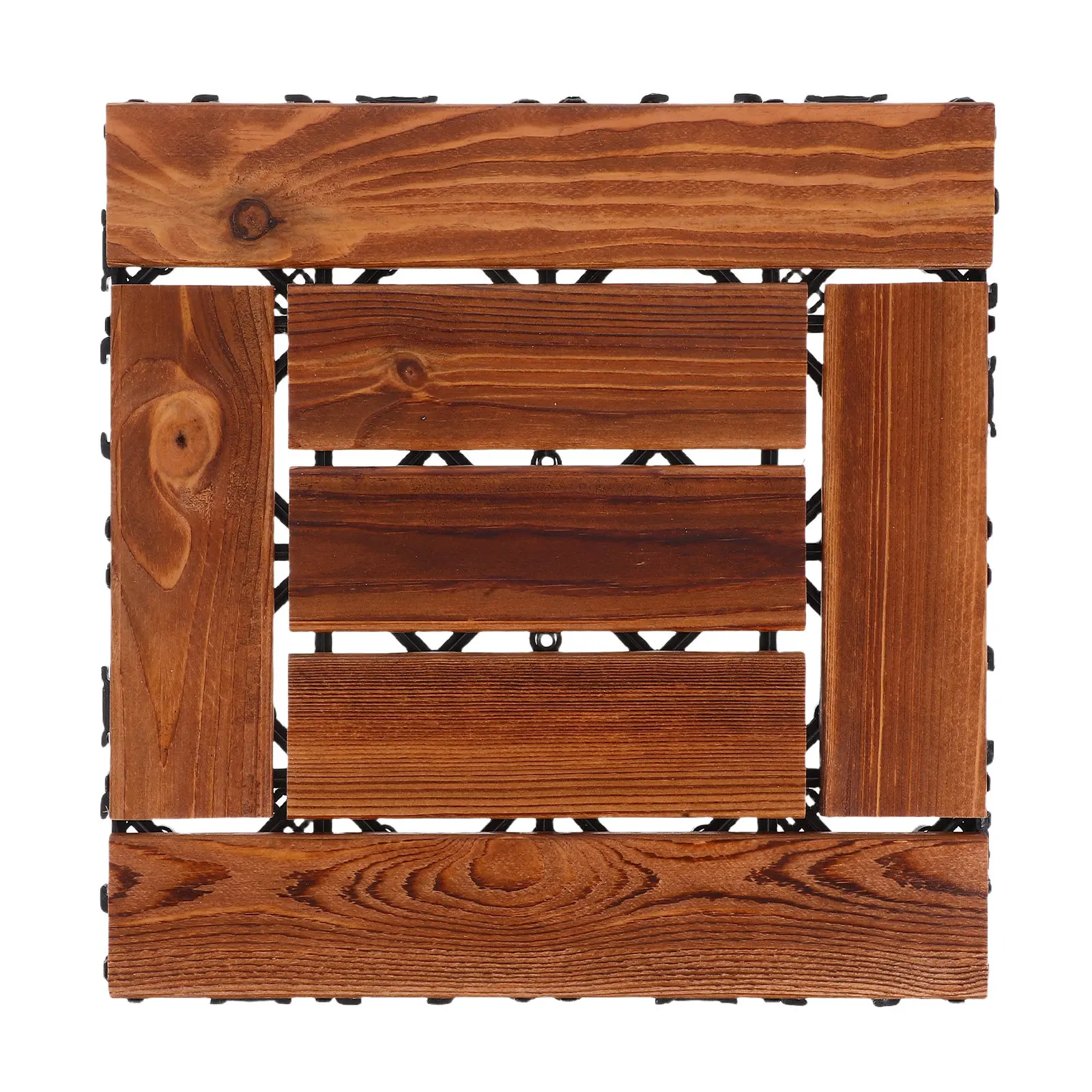 

Плитка для наружного применения из карбонизированной древесины лиственницы, с замковым соединением, для патио, сада, балкона, террасы, для использования внутри помещений, утолщенная, усиленная, с высокой несущей способностью