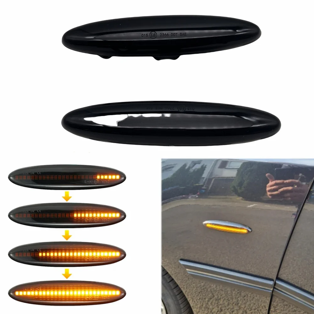 Dynamic LED Signal Indicator Side Marker Turn Light 2pcs For Lexus IS250 IS350 SC430 Toyota Highlander Soarer Car Accessories