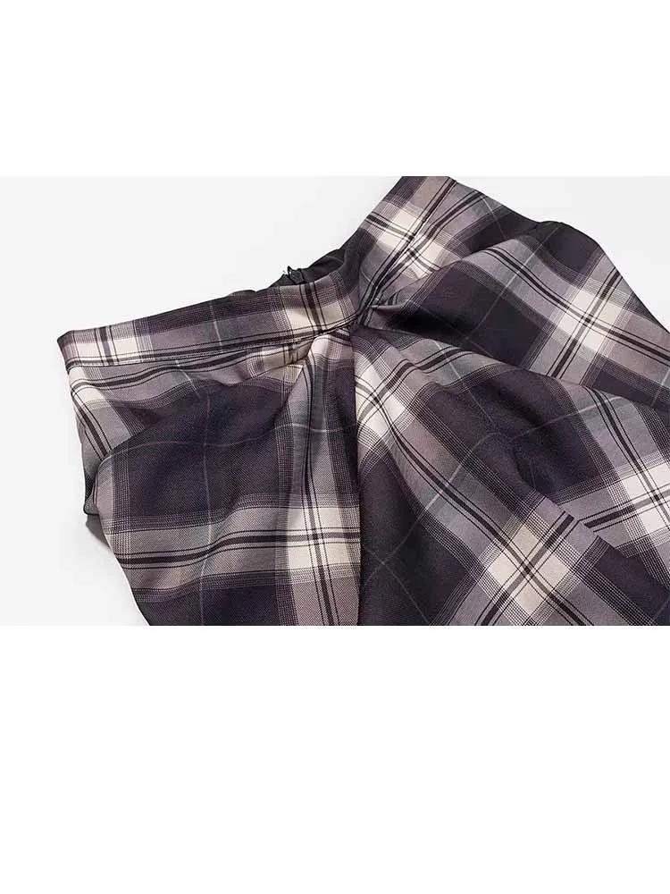 HH Frau Frühling Mode Sanfte Elastische Taille Zipper Plissee Dekoration Rock Weibliche Casual Pendeln Leichte Vielseitige Rock