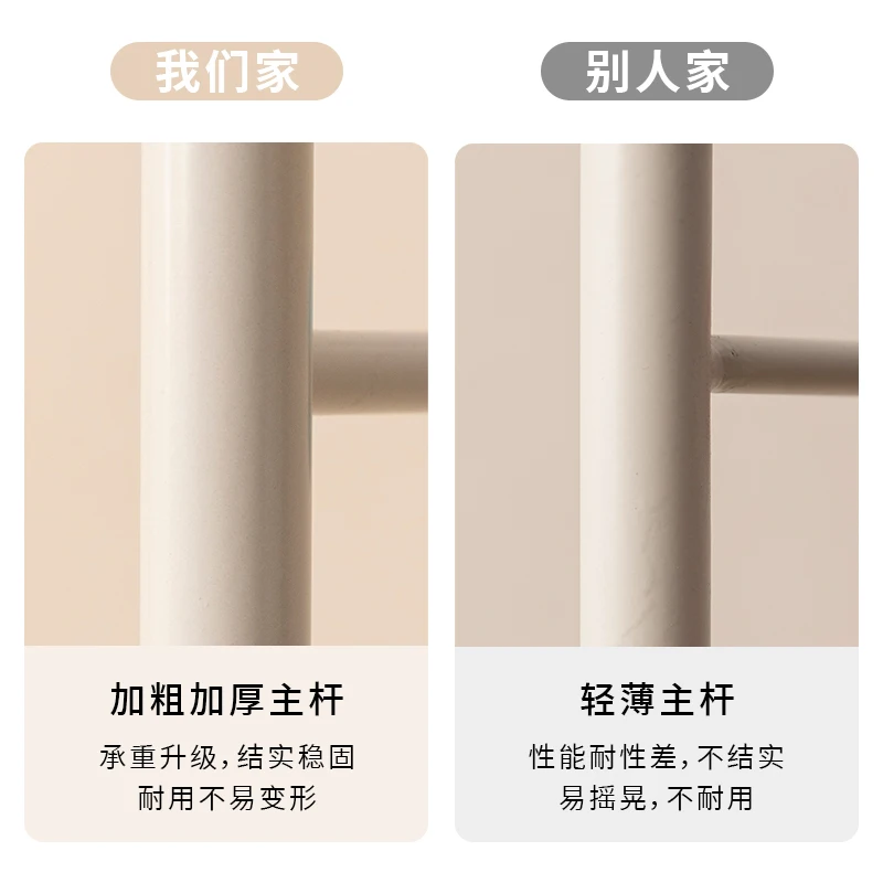 شماعة دوبامين مصممة من الأرض إلى السقف لغرفة النوم وغرفة المعيشة، شماعة ملونة منزلية عمودية، رف معطف #4