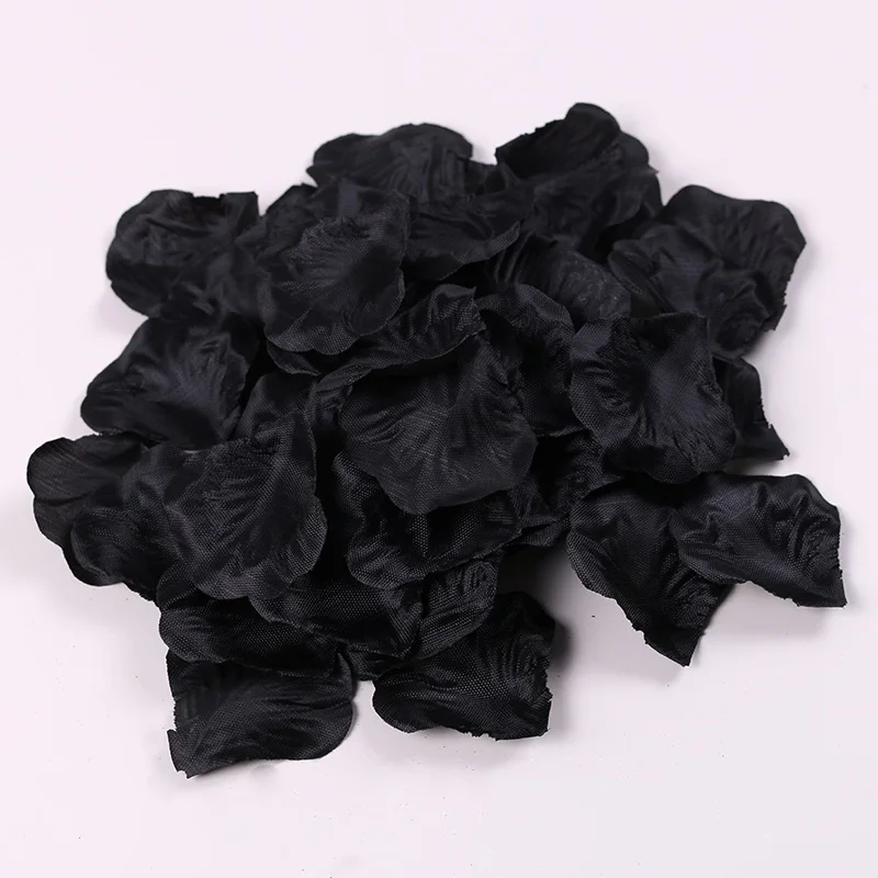 Black Artificial Rose Petals For Wedding Party Flower Favors Decoration Roses Supplies 500pcs Silk Petals Rosas Para Casamento