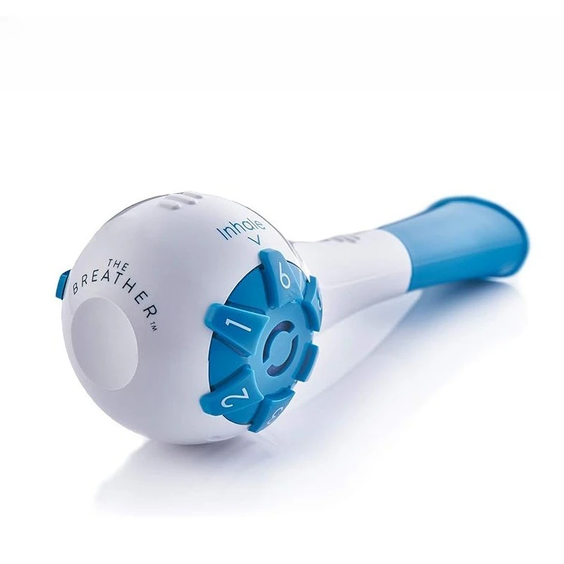 Adjustable Breathing Trainer Portable Lung Exercise Device Replaceable Mouthpiece Washable Respiratory Tool for Sports Fitness