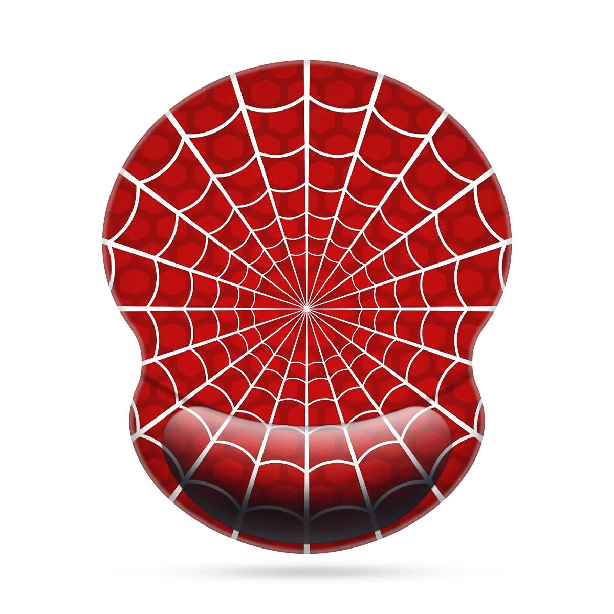 1pc Red And White Spider Web Mouse Pad Wrist Ergonomic Soft AntiSlip Wrist Rest Support Mat Computer Mouse Pad For Office  PC