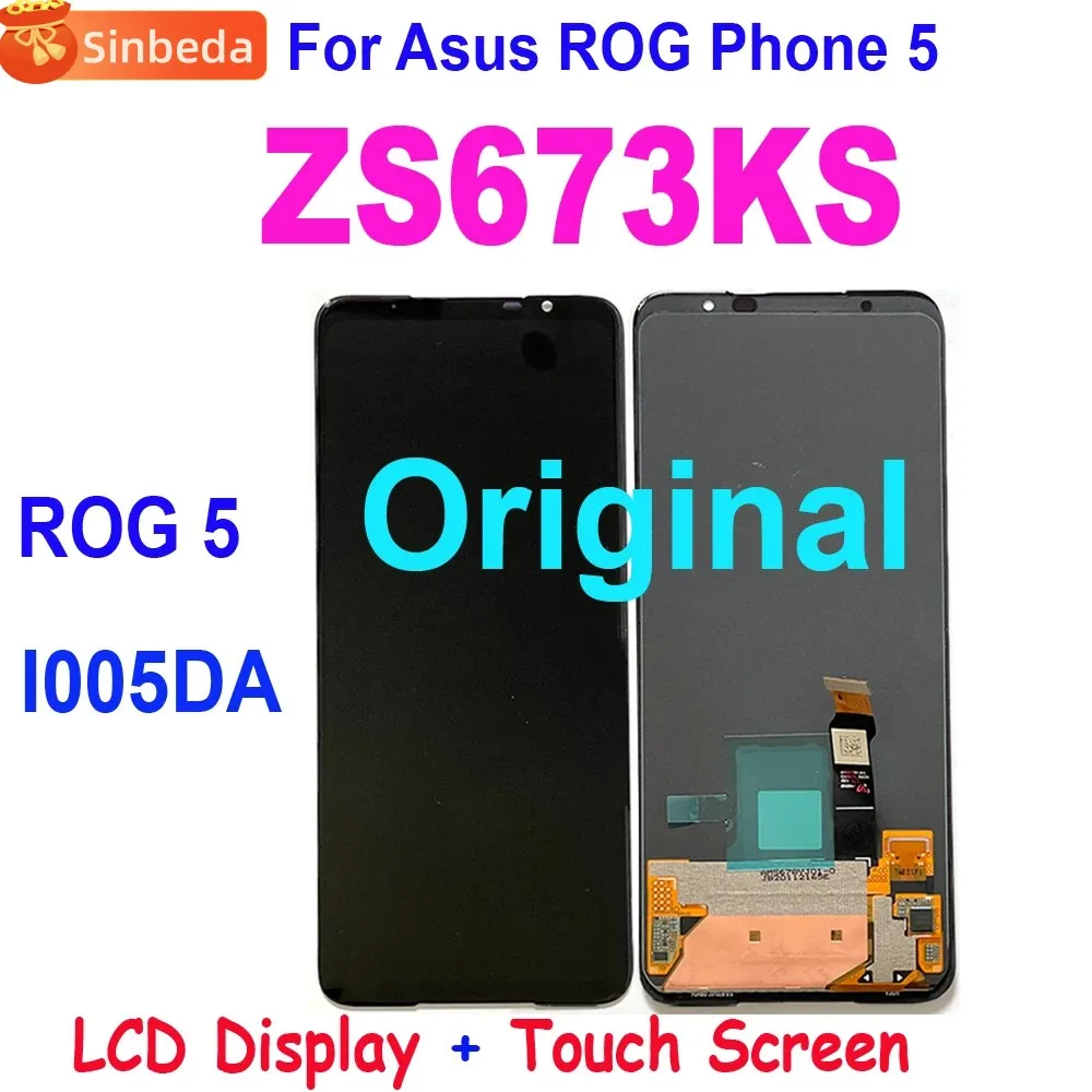 LCD For ASUS ROG Phone 2 Phone 3 Phone 5 ZS660KL ZS600KL ZS661KS ZS673KS LCD Display Touch Screen Digitizer Assembly With Frame