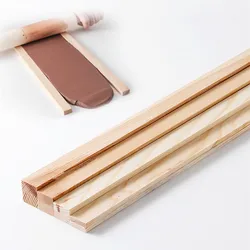 8PCS Great Thickness Mud Roller Guide Wooden Strip Mud Plate Forming Supplies Ceramic Craft Polymer Clay Pottery Modeling Tools