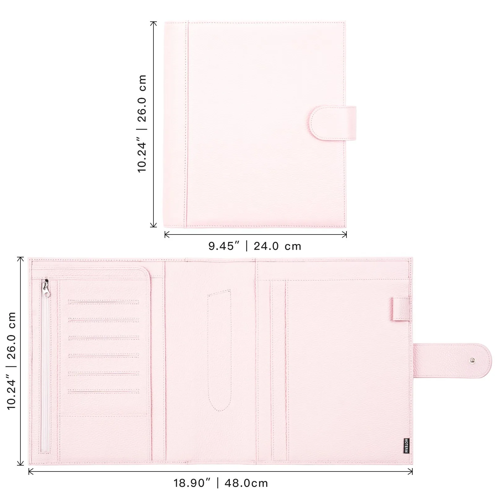 Moterm Genuine Leather Discbound Planner Cover For Happy Planner Classic Size Notebook Expansion Discbound Organizer Journal - view 2