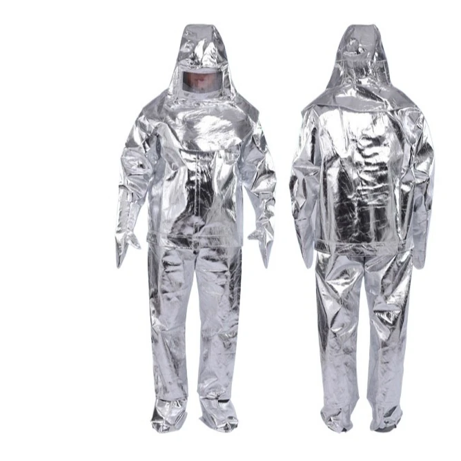 High Temperature Fire Insulation Suit 500℃ 1000℃, Fire & Heat Protection Garment with Storage Backpack for Steel Mill