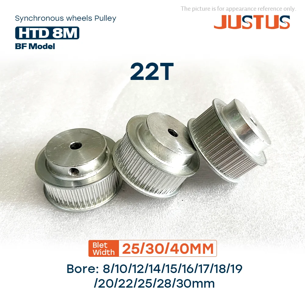

HTD 8M 22T Timing Pulley Bore 8mm 10mm 12mm 14mm 15mm 16mm 17mm To 30mm Teeth Pitch 8 mm For 25/30/40mm 8M Synchronous Belt