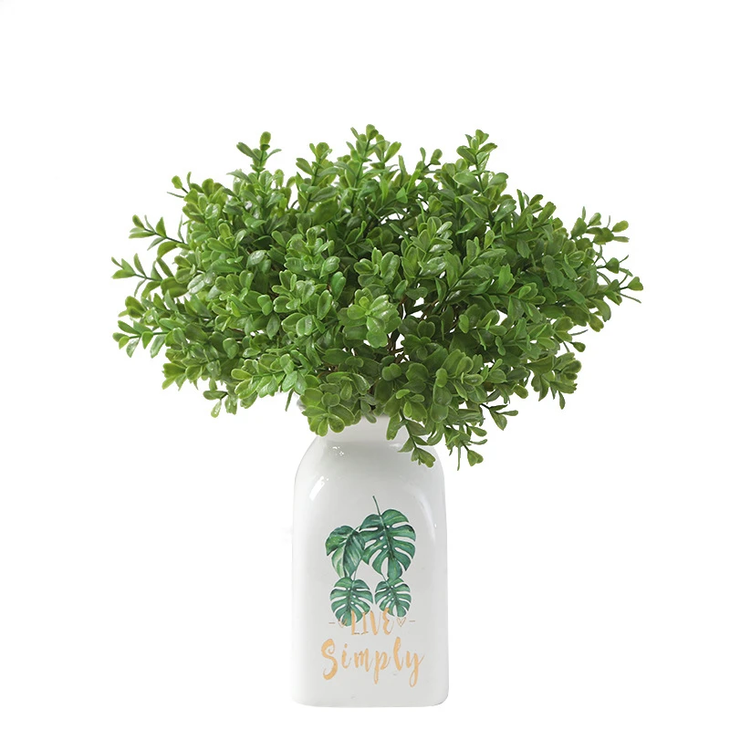 Lan Kwai Fong Artificial Plants: Bunches of boxwood home decoration, simulation eucalyptus leaf potted plants, artificial green