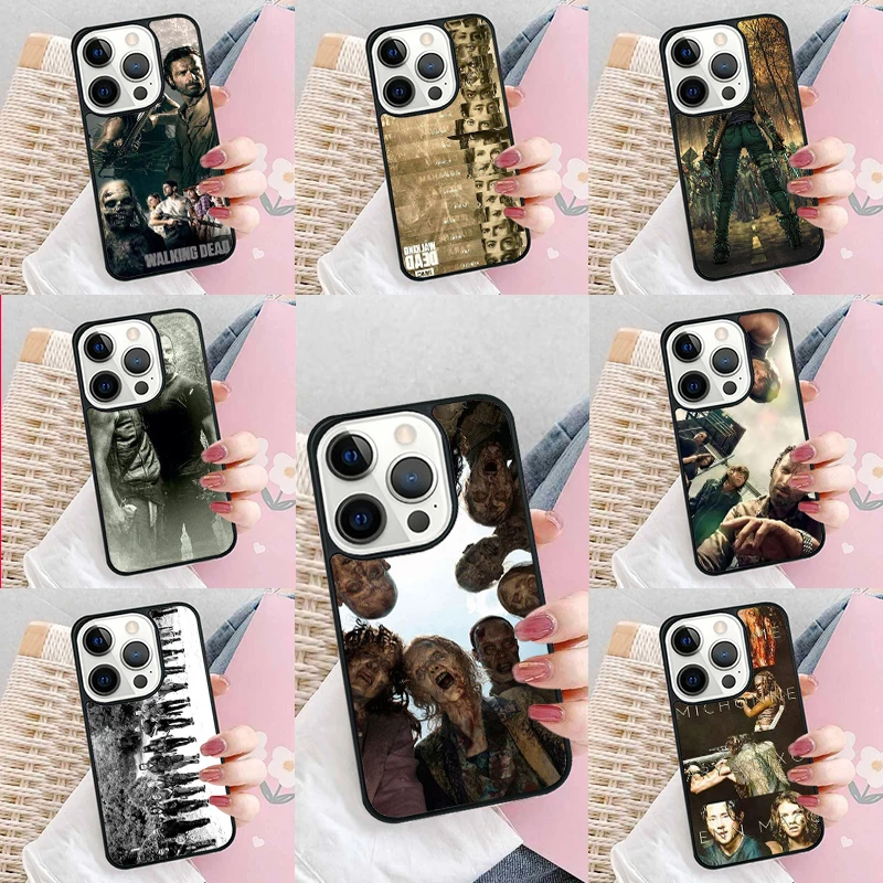 The Walking Dead Zombie Rick Daryl Phone Case Cover for iPhone 16 Promax 15 Pro 13 14 Plus 11 12 Mini XR XS MAX Coque