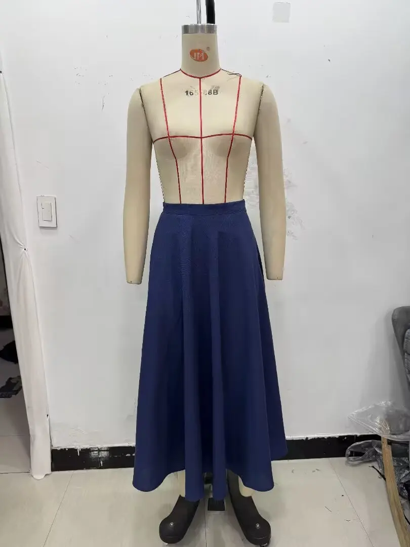 

Женская юбка-кейп миди с подкладкой, новая модная повседневная модель 2026 года, в стиле ретро, универсальная, с завышенной талией