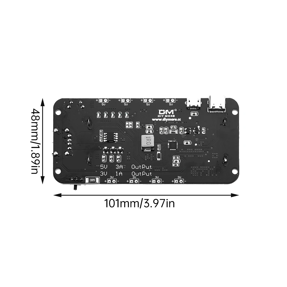 DIY Power Supply Module Power Bank Expansion Board 18650 Battery Holder Double Li-ion with 5V/3A for Raspberry Pi LED Projects