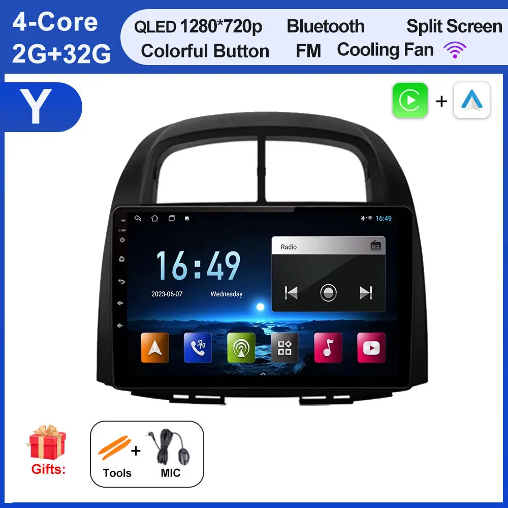 Draadloze CarPlay Android Auto Radio Auto Multimedia GPS Video Voor Subaru Justy Toyota Passo Daihatsu Boon Sirion 2007-2013 tool