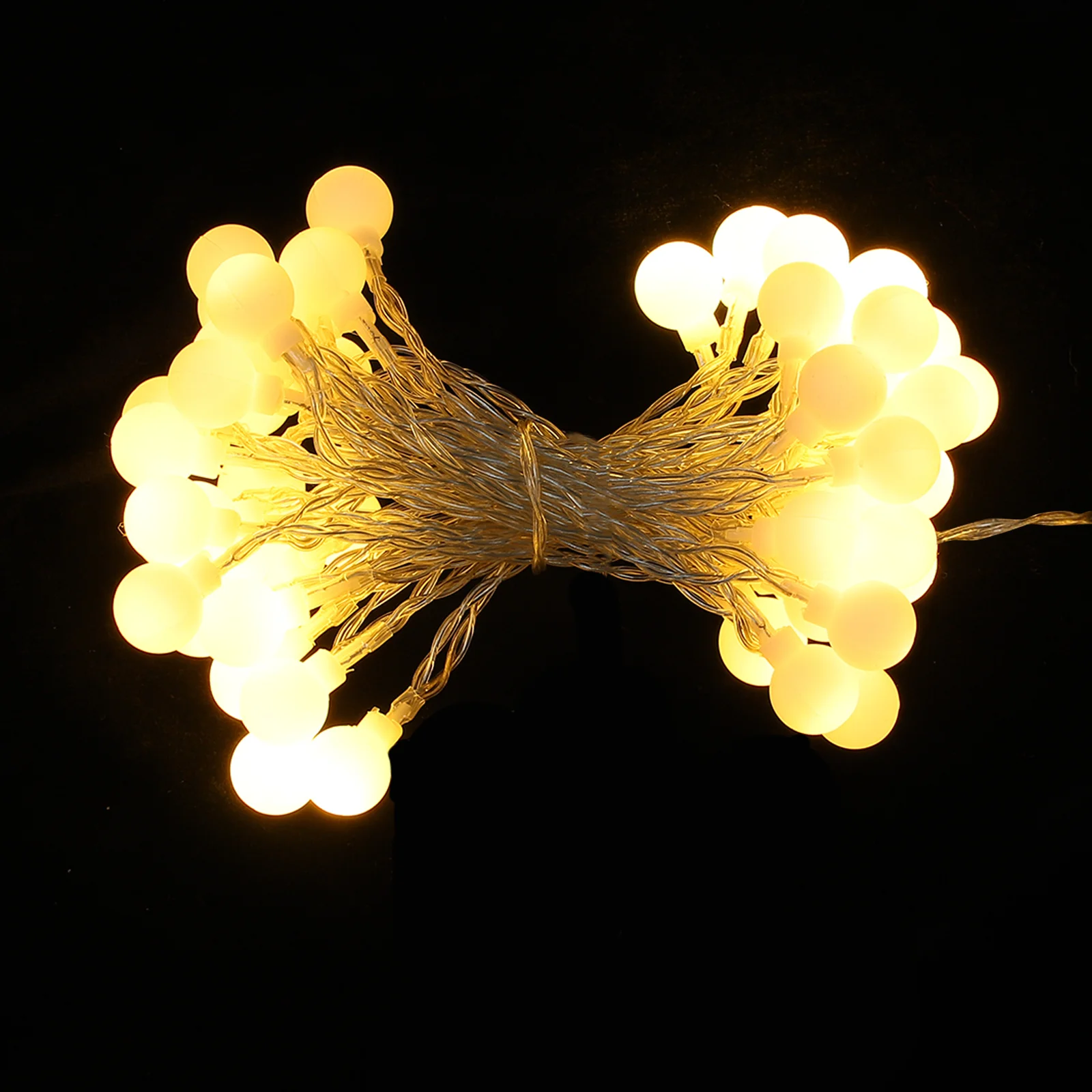 سلسلة إضاءة كروية مستديرة بطول 66 قدم LED، حزام إضاءة زخرفي مريح متوهج لأجواء المهرجانات المنزلية #4