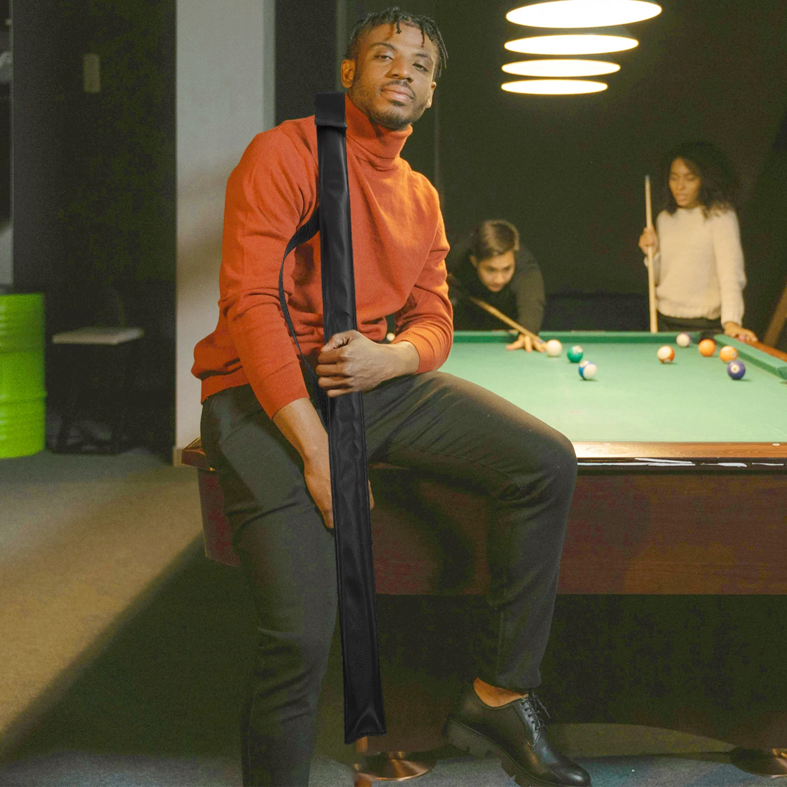 

Pool Cue Stick Bag Lightweight Durable Pu Carrying Case For Billiard Cue Storage Portable Protection Travel Outdoor Use