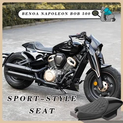 Customized Retro Motorcycle Sport Style Comfortable Flat Double Seat Cushion for BENDA NAPOLEON BOB 500 AND Benda Chinchilla 450