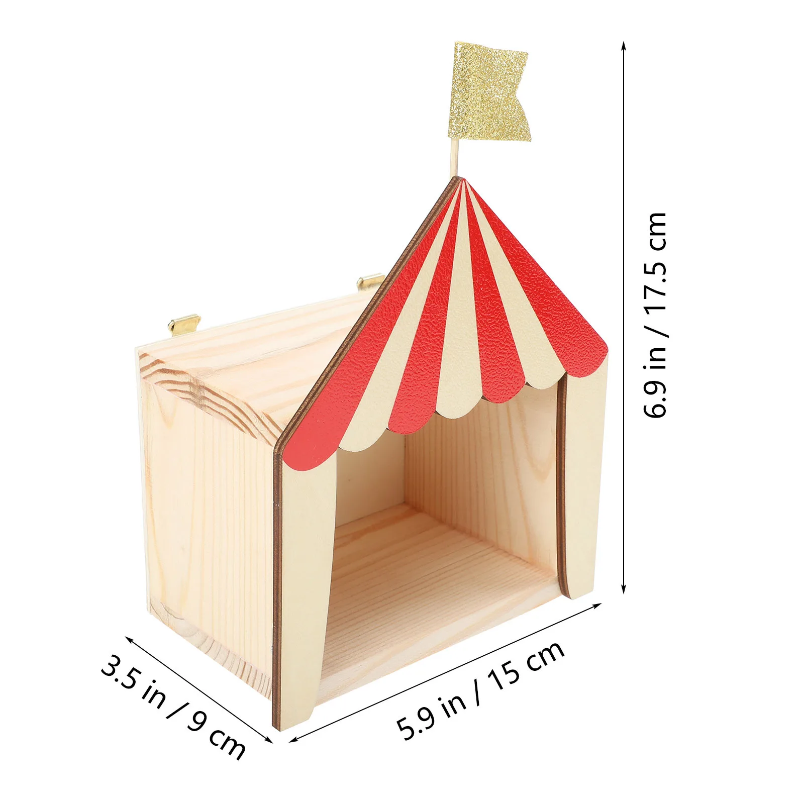 زخرفة كابينة السيرك رف جدار خشبي إبداعي مضحك حية ديكور المنزل ديكور الحفلات مقصورة السيرك #2