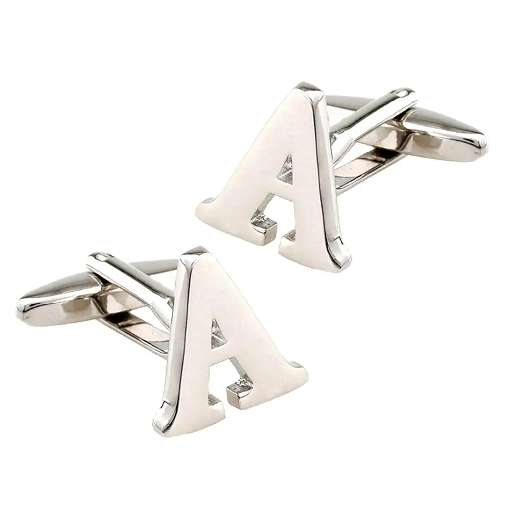Sophisticated Letter Mens Cufflinks Brass Build Stunning Mens Cufflink Wedding Party Accessory for Special Events