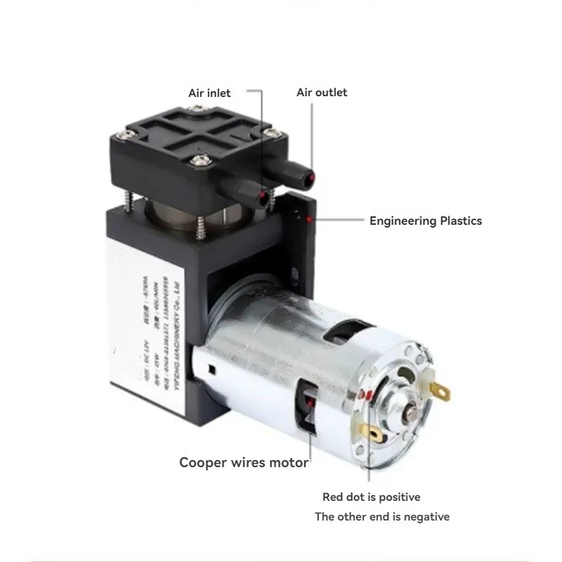 

Модернизированный электрический электрический насос постоянного тока с всасывающим всасывающим насосом, микро-диафрагменный насос, медицинский инструмент, косметический инструмент