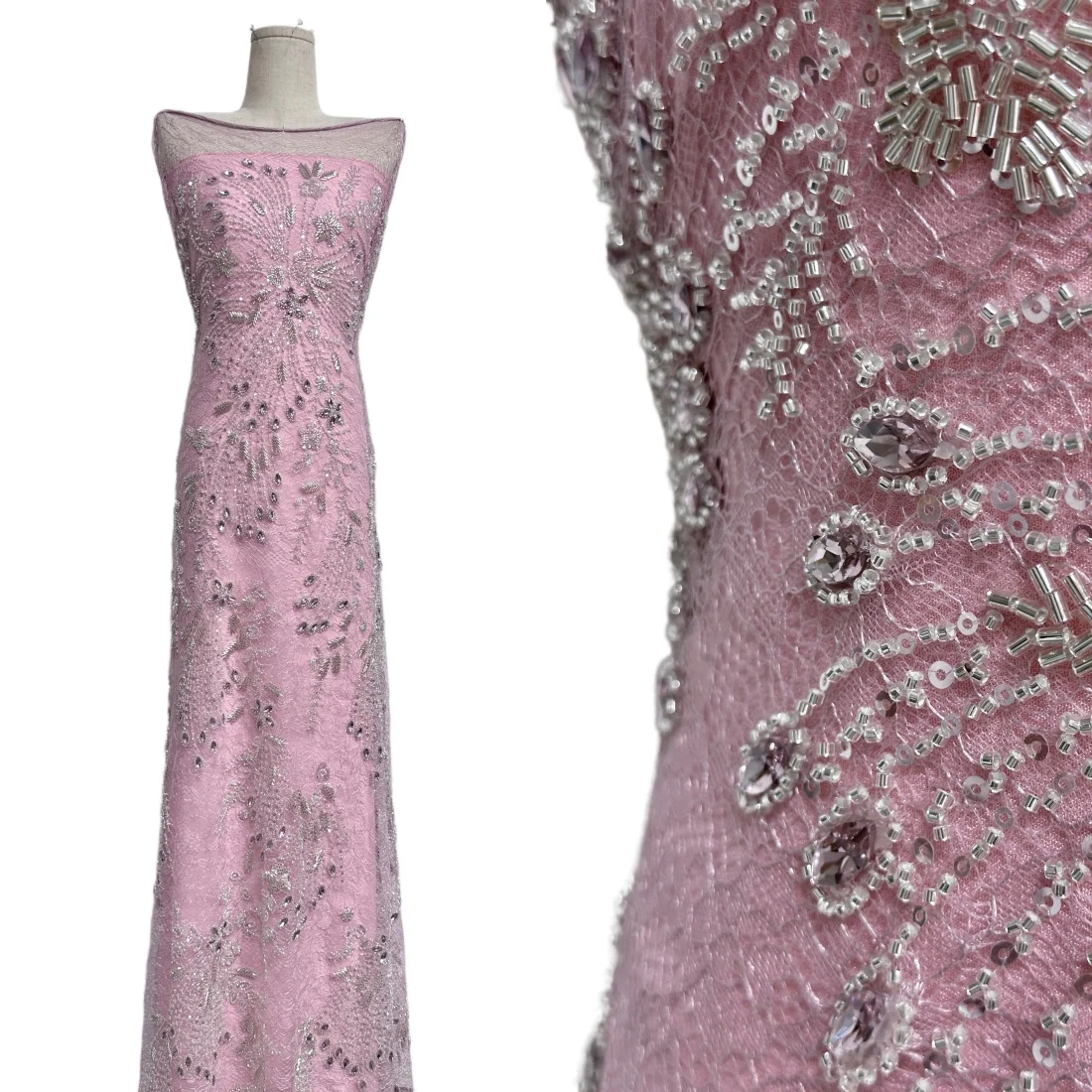 

Luxury African Groom Sequins Lace Fabric 2026 5 Yards Stones French Tulle Lace Fabric Nigerian for Party Wedding Dress