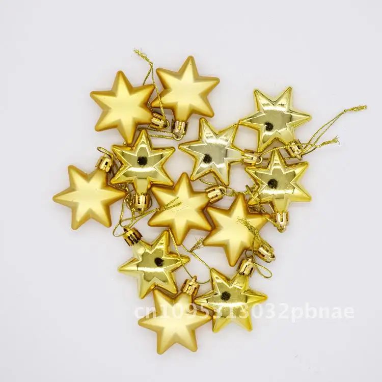 

Christmas decorations Christmas tree decoration pendant scene layout small pendant three-dimensional hexagonal star