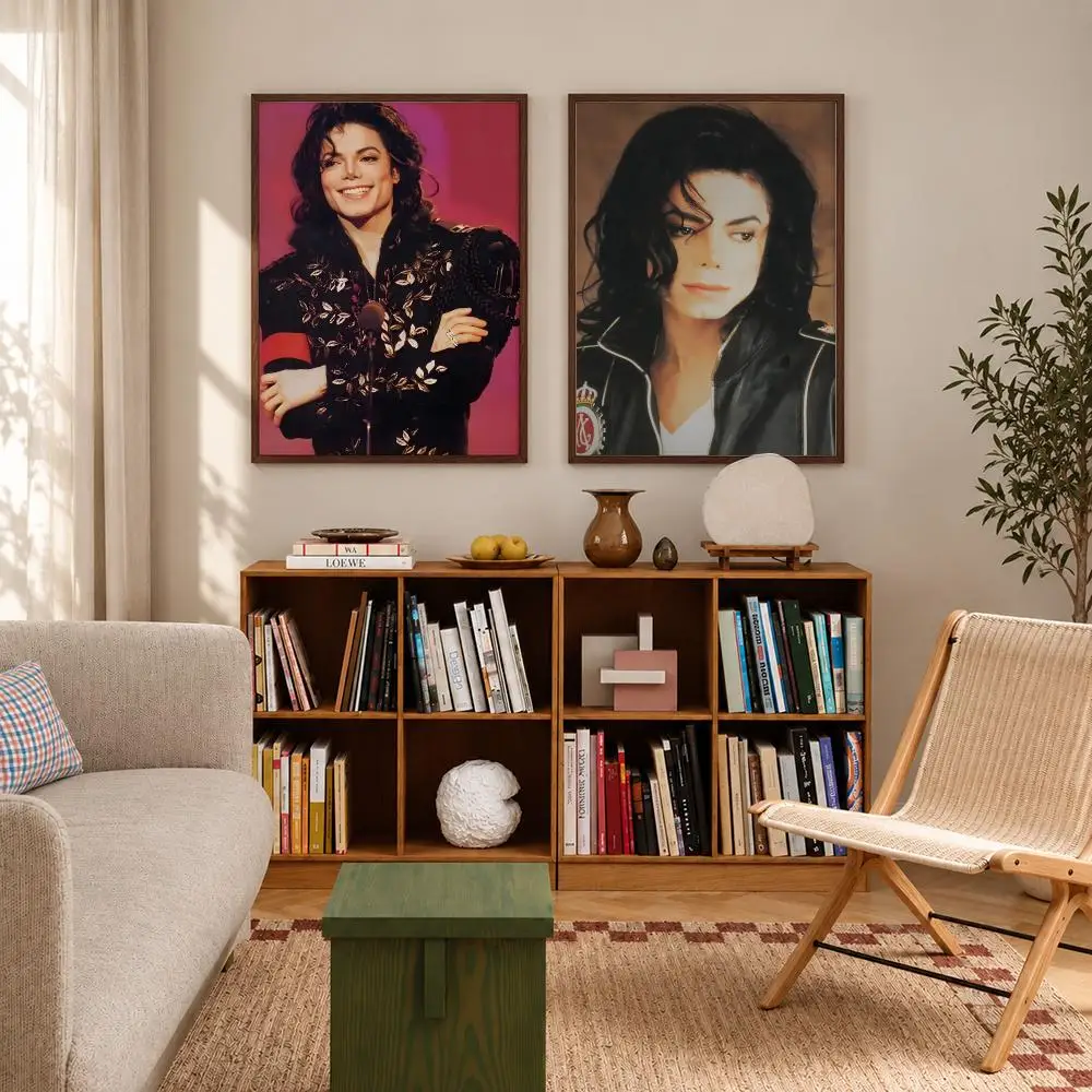 Legendary Pop Singer Michael Jackson Poster Self‑Adhesive Waterproof Poster Sticker Coffee House Bar Wall Art Home Decor