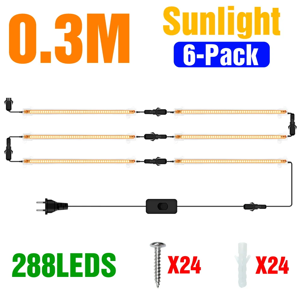 LED Grow Light Strip Volledige Spectrum Phyto Lamp Indoor Bloem Zaailingen Vetplanten Potplanten Teelt Vullen Verlichting AC180-240V
