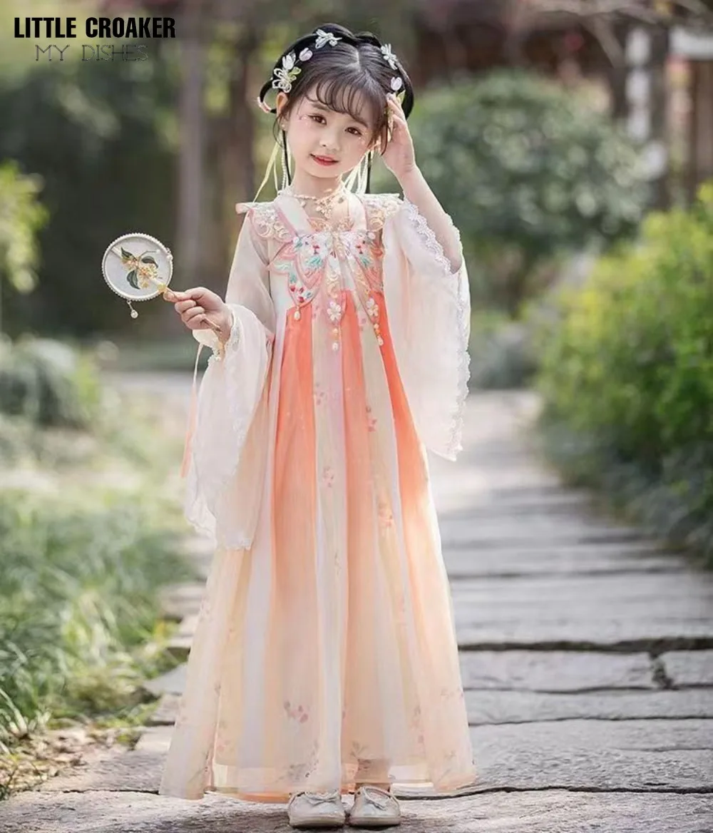 Chinese Dress for Girl New Year Clothes Children Carnival Fairy Cosplay Costume Halloween Dance Hanfu Dress for Kids Girls