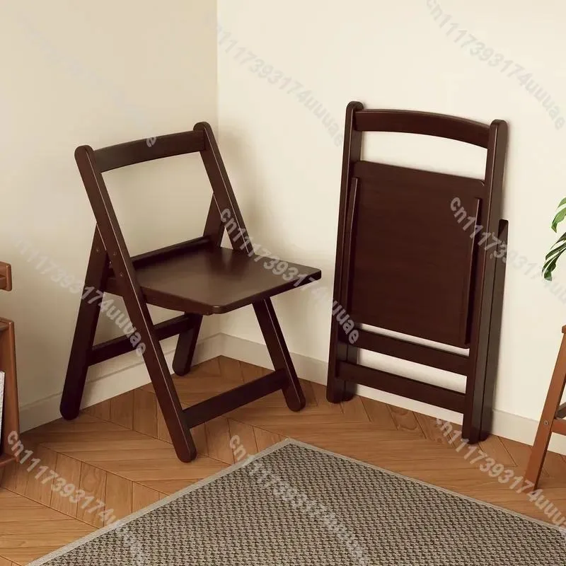 Foldable Kitchen Dining Chair for Home Office Balcony Simple Leisure Backrest Seat Multifunctional Space Saving No Assembly