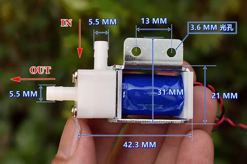 Mini vanne de débit d'eau et d'air normalement ouverte, micro électrovanne électrique, robot de balayage bricolage, pulvérisateur, machine d'aromathérapie, DC 12V