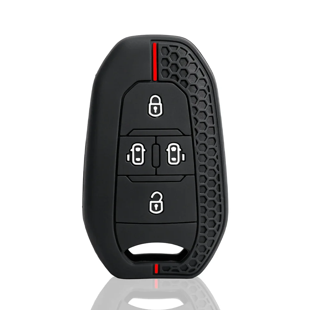 4 button silicone car key cover case for Peugeot Traveller Expert for Citroen Jumpy Dispatch SpaceTourer MPV key