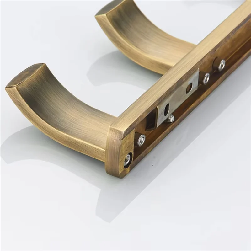 

ABUN-Bathroom Bronze Shelf Aluminum Alloy Shelves With Hooks Shampoo Holder Kitchen Storage Rack Key Hooks Gang Hook