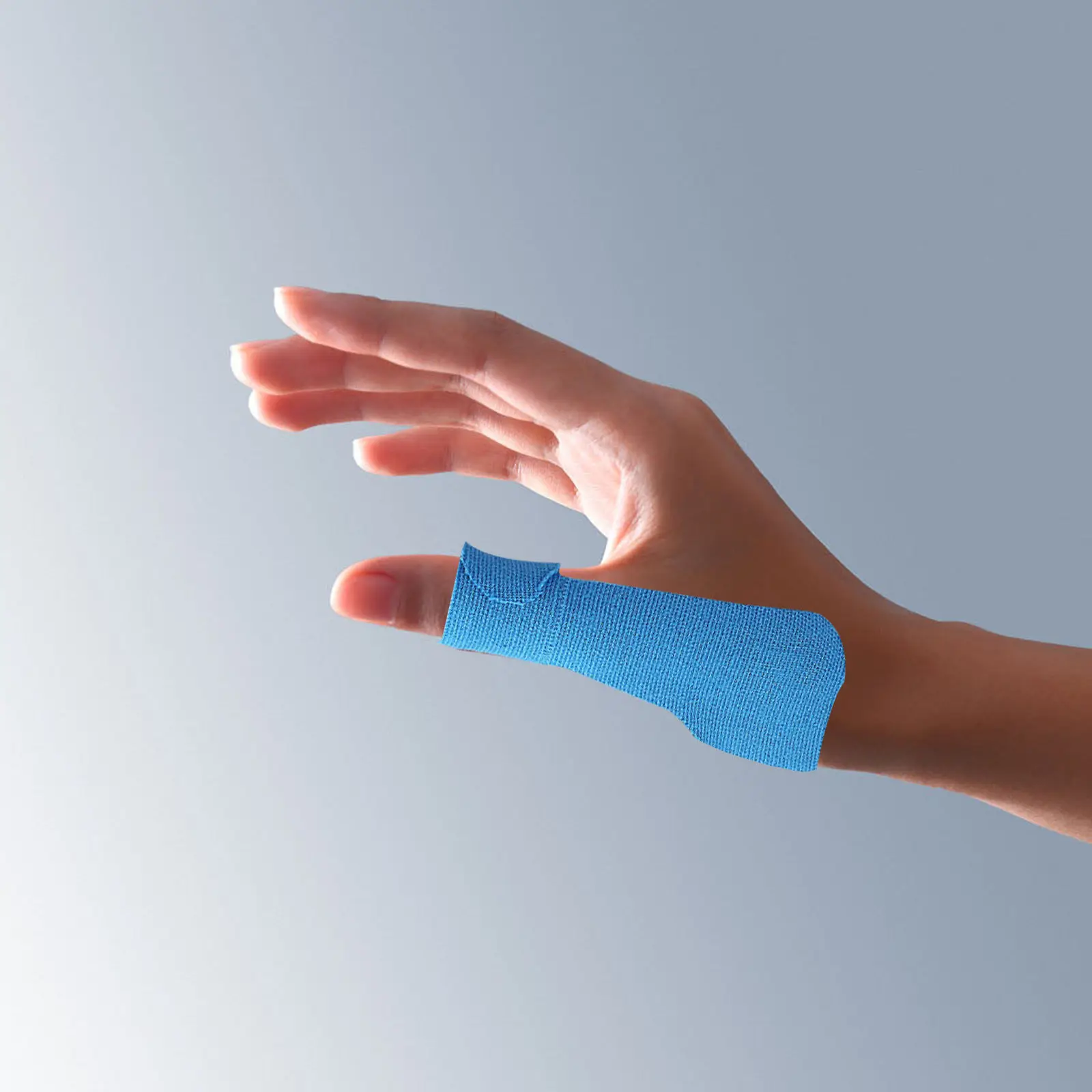 10Pcs Self-Adhesive Elastic Thumb Strap Patch Lightweight Ventilated Sport Finger Guard Tape for Fitness Bowling Housework Use