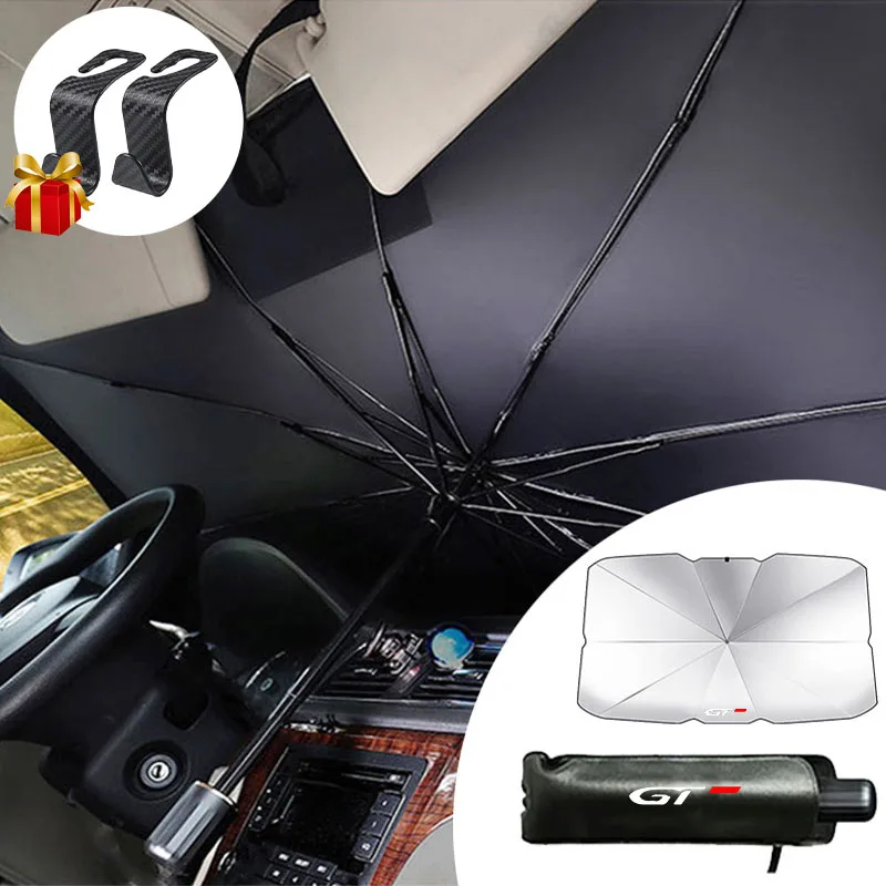 Car Sunshade Umbrella Car Front Window Sunshade Cover For Peugeot GT GTLine RCZ 307 308 508 3008 5008 2008 206 207 208 407