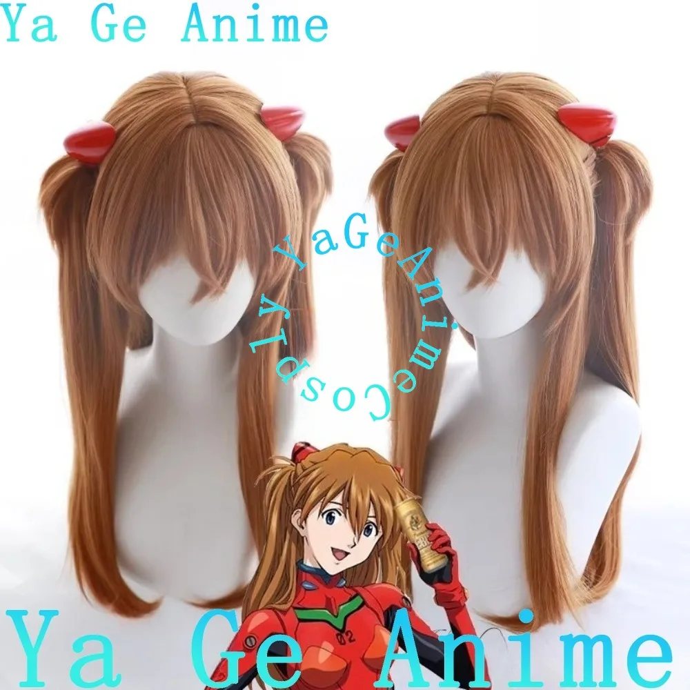Ya Ge Anime Store EVA Asuka Langley Soryu Cosplay Wig Mixed Color Halloween Anime Convention Hair